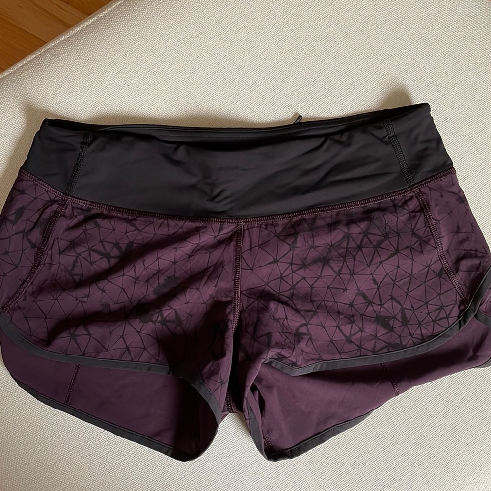 Worn once; lulu lemon shots - like new